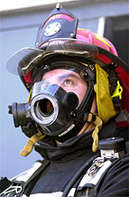 photo of a fireman's face
