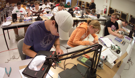 Photo of students at MCC Engineering Camp