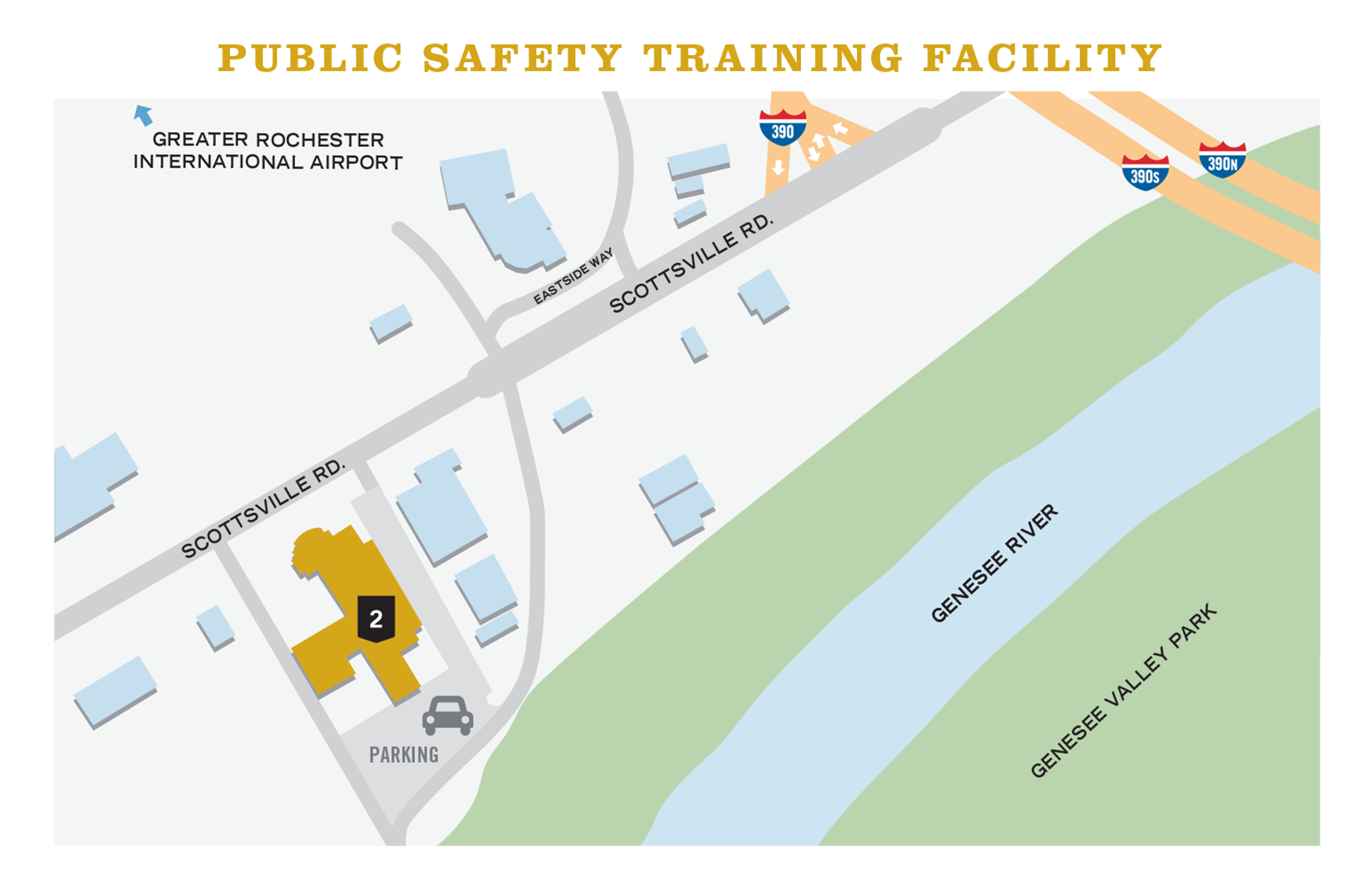 Map of MCC's Public Safety Training Facility