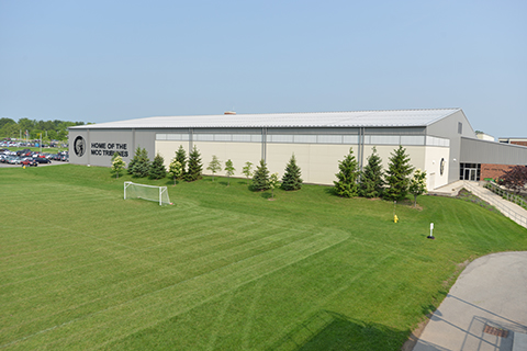 Exterior of the PAC athletic center