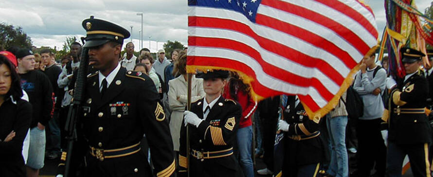Photo of color guard.