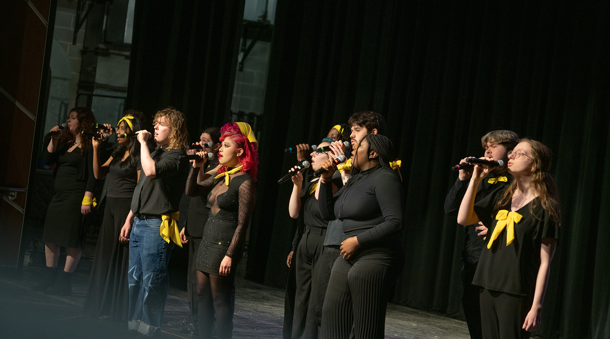 people singing on stage