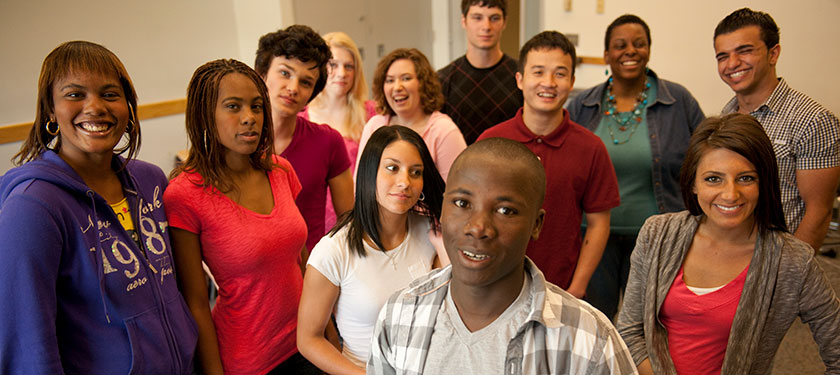 Photo of a group of diverse students at MCC