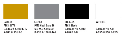 Gray: PMS Cool Gray 8C, HEX #888B8D. 