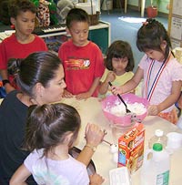 Children cooking