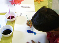 Child painting