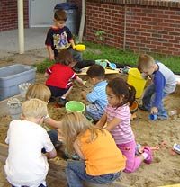 Children playing in sand