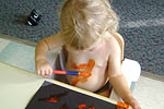 Child painting