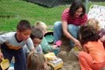 Children playing in sand