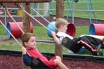 Children swinging