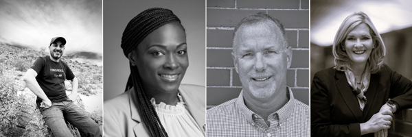 Emad Kadhim '13, Ebony Miller '98, Kevin Salva '84 and Stephanie Von Bacho '88