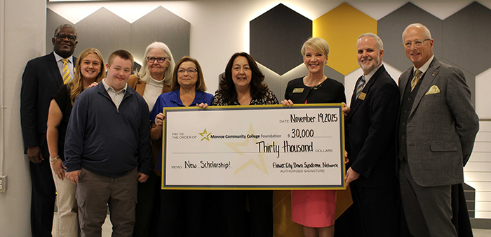 Flower City Down Syndrome Network presenting $30,000 check to the MCC Foundation