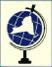 New York Geographic Alliance Logo - picture of globe with NYS as the image on the globe