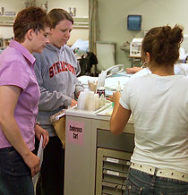 Students in a nursing lab
