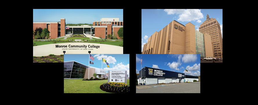 Photo of students walking around the MCC Brighton campus