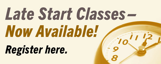 Late Start Classes - Now Available! Register here.