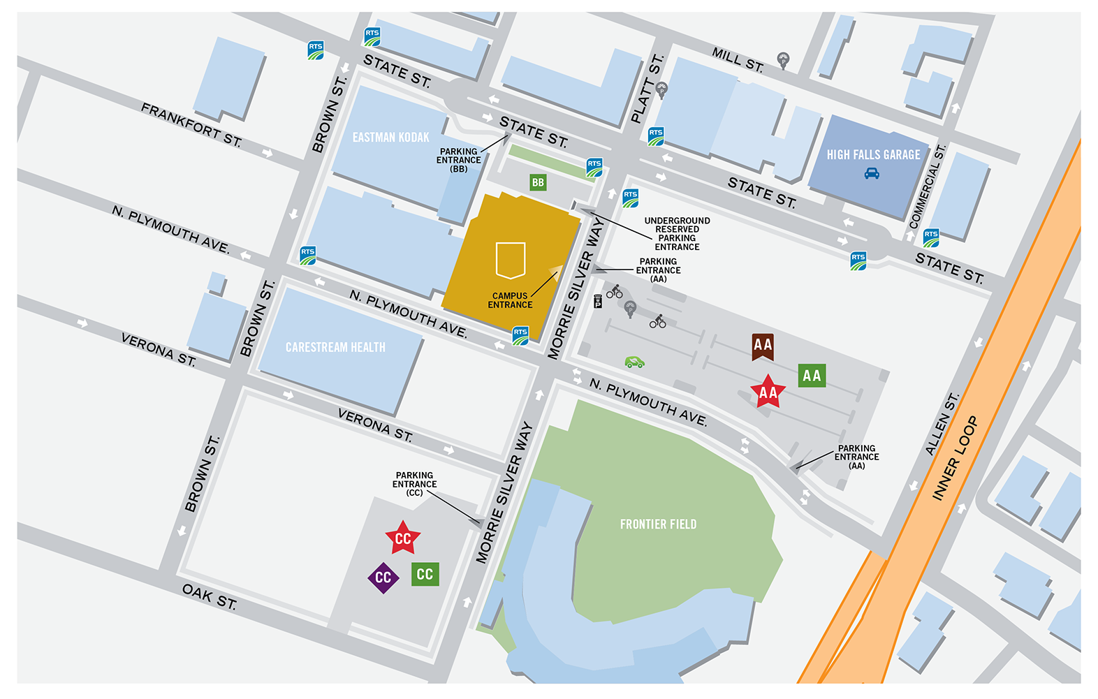 Map of MCC's Downtown Campus