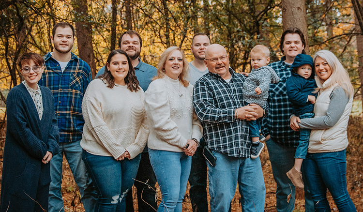 Portrait of Michelle Kimball and her family