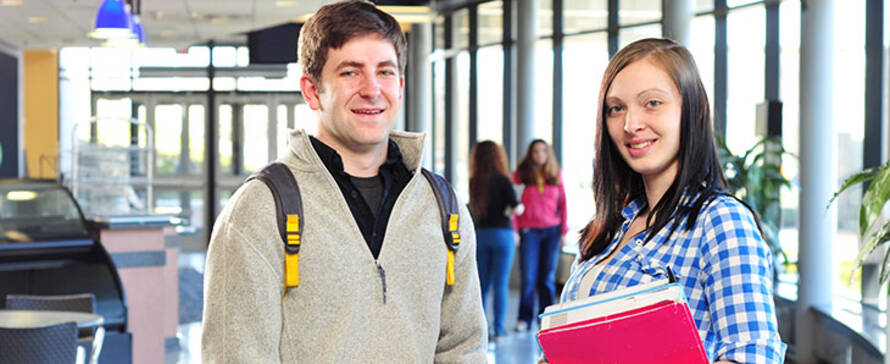 Photo of two students smiling