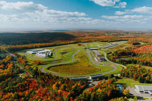 Aerial shot of Monticello Moto Club Racetrack