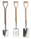 Three different shovels