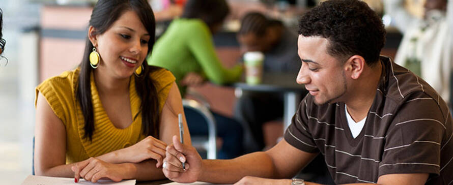 Students studying together