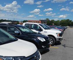 Cars in a parking lot