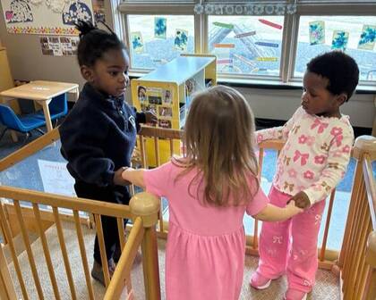 Children playing indoors