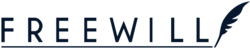 Freewill logo text next to stylus