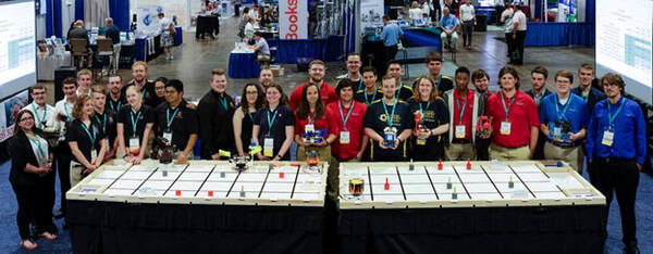 Members of the Robotics Team with their entry in the 2010 National ASEE Championship