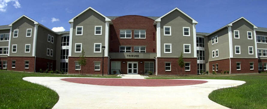 Photo of the Tribune residence hall buildings