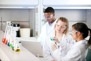 students in lab