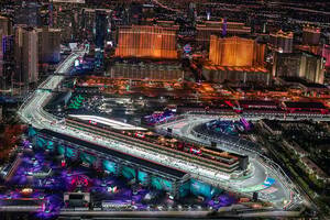 Aerial shot of F1 Paddock Club
