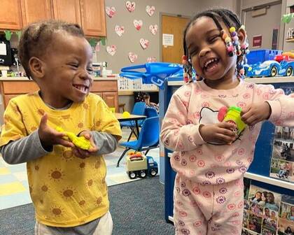 Children playing with Play-Doh