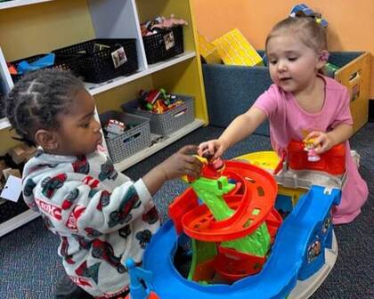 Children playing with toys