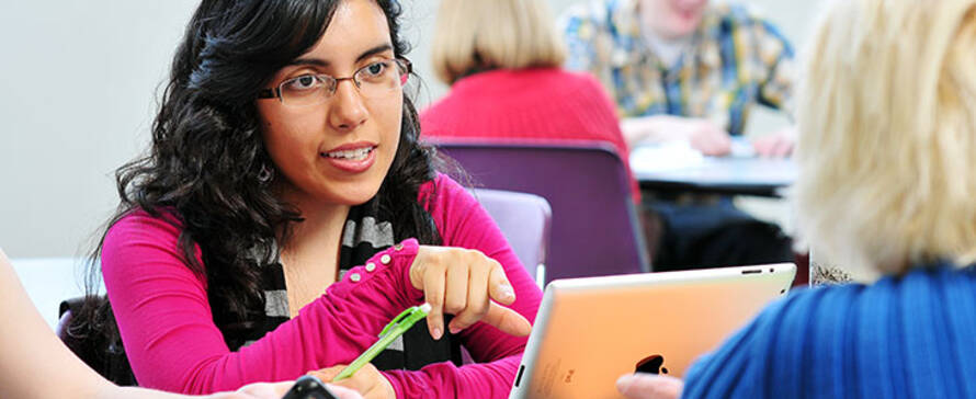 Photo of woman on a laptop computer