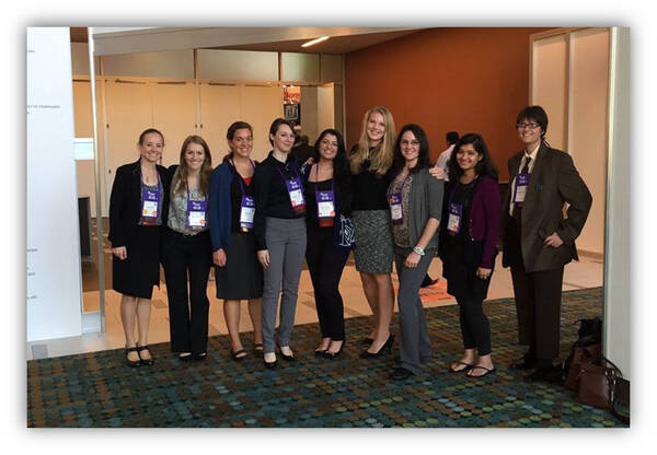 Society of Women Engineers club members at a Convention